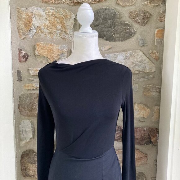 MM LaFleur New York The Akiko Wool Sheath Long Sleeve Dress $295 Black Women's 0 - Picture 5 of 12